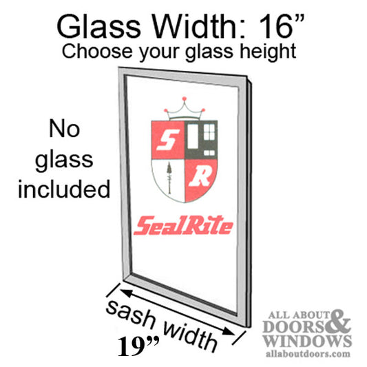 SealRite Primed wood casement sash 16" width (glass width); glass not included