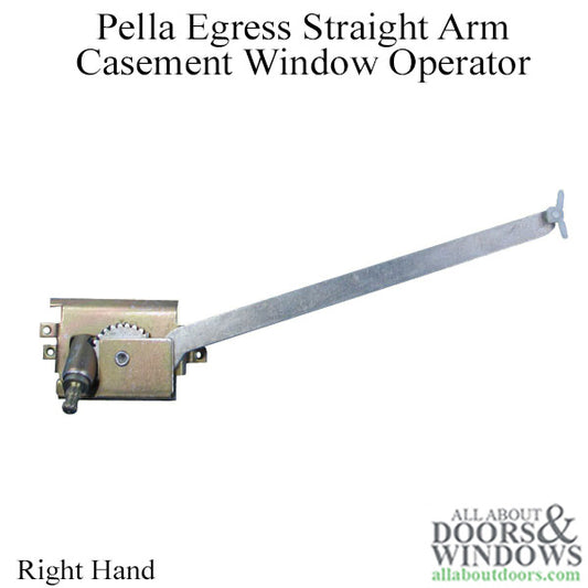 Pella Egress Casement window Operator, Straight arm - Right Hand