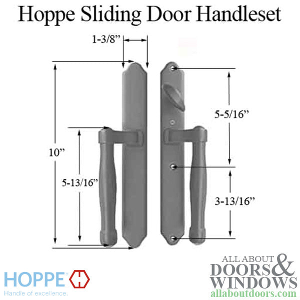 HOPPE HLS 9000 Sliding Door Handle Set Active Non-Keyed Outside Oil Rubbed Brass - HOPPE HLS 9000 Sliding Door Handle Set Active Non-Keyed Outside Oil Rubbed Brass