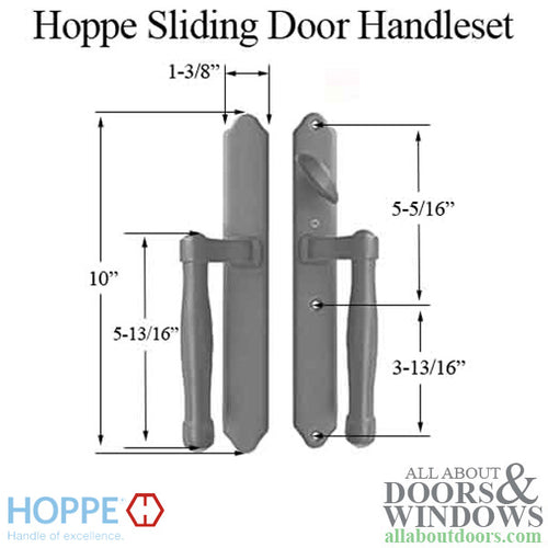 HOPPE HLS 9000 Sliding Door Handle Set Active Non-Keyed Outside Oil Rubbed Brass - HOPPE HLS 9000 Sliding Door Handle Set Active Non-Keyed Outside Oil Rubbed Brass