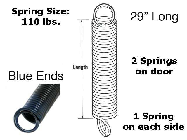 Extension Spring - 110 lbs - Blue - Taylor Garage Door - Extension Spring - 110 lbs - Blue - Taylor Garage Door