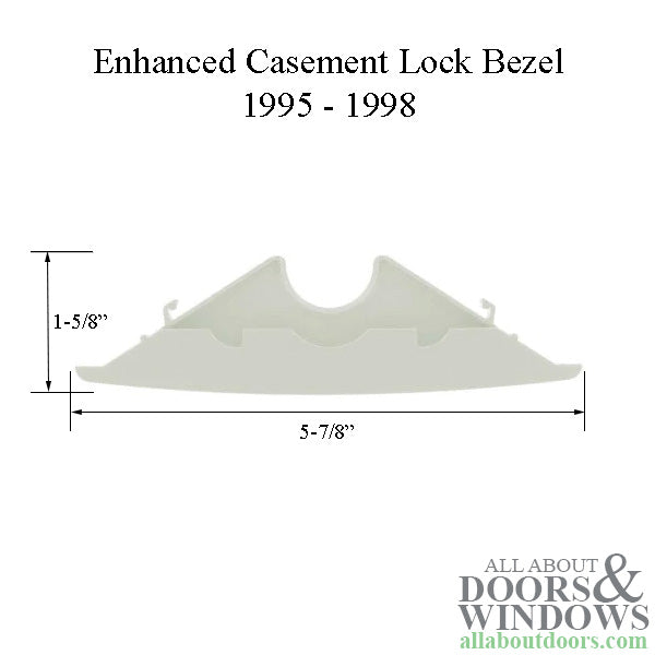 Andersen Enhanced Casement Lock Bezel - White - Andersen Enhanced Casement Lock Bezel - White