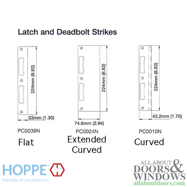 Hoppe Mortise Lock with 1 Inch Deadbolt, 60/92 SPL, Rotation Limiter - Hoppe Mortise Lock with 1 Inch Deadbolt, 60/92 SPL, Rotation Limiter