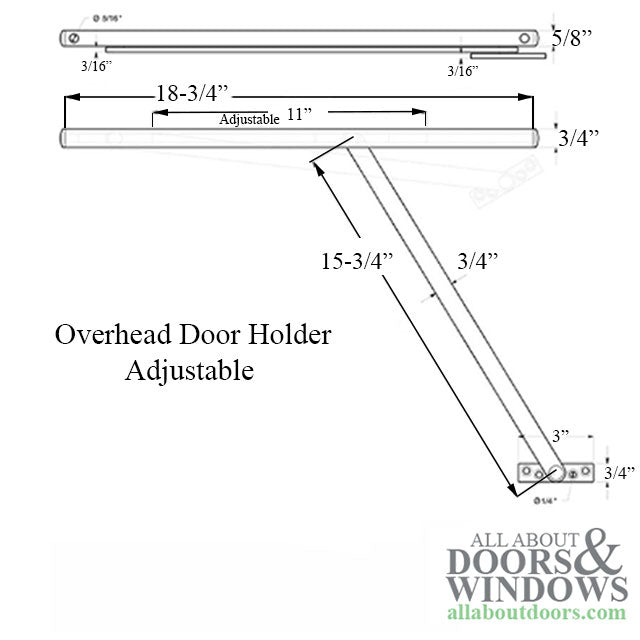 Commercial or Residential Adjustable Overhead Door Holder - Commercial or Residential Adjustable Overhead Door Holder