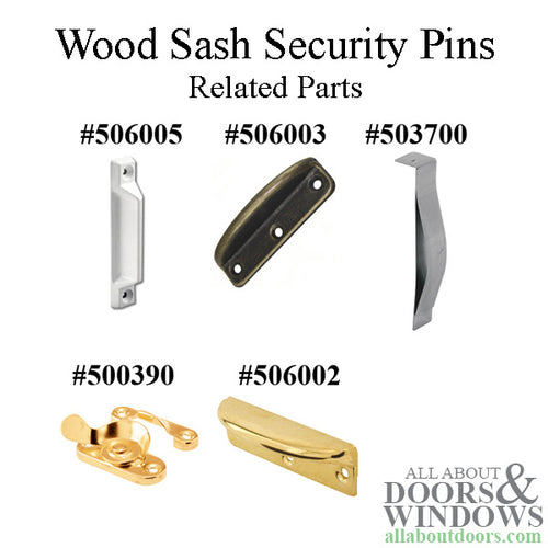 Wood Sash Security Pins - Brass - Wood Sash Security Pins - Brass