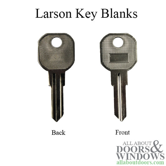 Key Blanks for Larson Heavy-Duty Surface Mount Handle Set, Nickel Silver 2-Pack