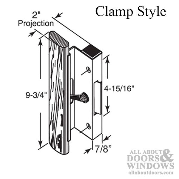 Inside Handle for Sliding Patio Door Clamp Style Black - Inside Handle for Sliding Patio Door Clamp Style Black