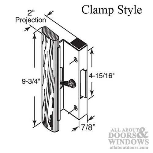 Inside Handle for Sliding Patio Door Clamp Style Black - Inside Handle for Sliding Patio Door Clamp Style Black