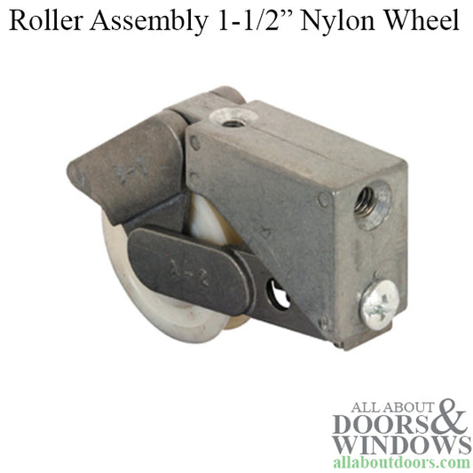 Sliding Door Roller With Adjustable Housing With 1.5 Inch Nylon Wheel
