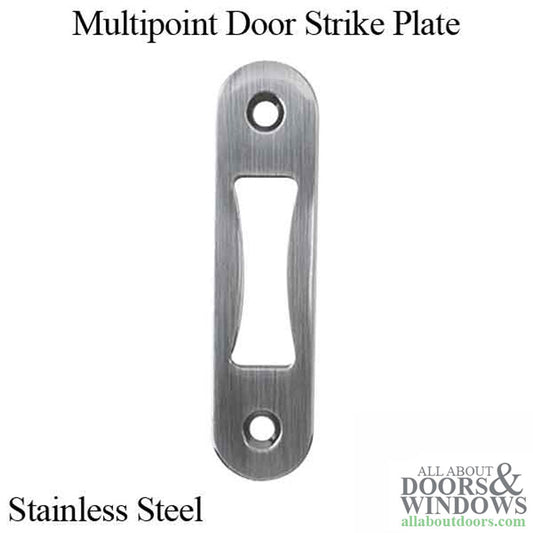 GU Top and Bottom Strike, No Lip for1-3/4 or 2-1/4 Thick Door - Stainless Steel