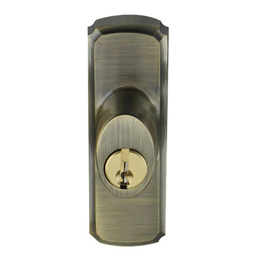 Andersen Window-Frenchwood Gliding Door Hardware, LH Newbury/Lock Assembly w/keys - Antique Brass