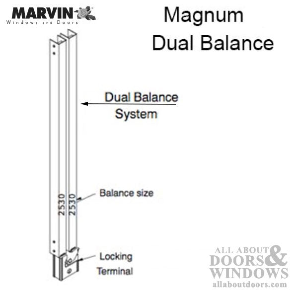 Marvin Dual Balance System for Magnum Double Hung - Marvin Dual Balance System for Magnum Double Hung