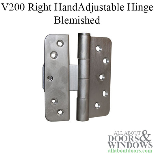 V200 Right Hand All In One Adjustable Hinge, New Style, Blemished - PVD Satin Nickel