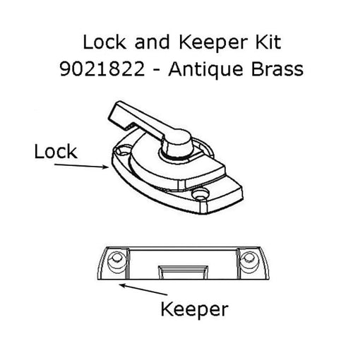 Unavailable - Andersen Tilt-Wash (DC) & (TW) Windows - Lock and Keeper Kit - Antique Brass - Unavailable - Andersen Tilt-Wash (DC) & (TW) Windows - Lock and Keeper Kit - Antique Brass