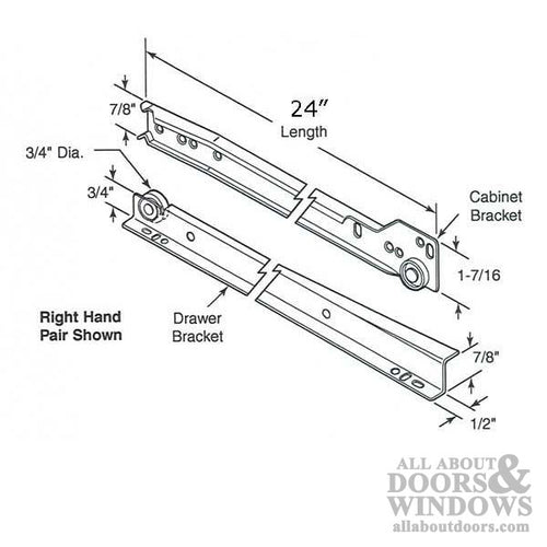 Drawer Slide Kit - 24 Inch - Drawer Slide Kit - 24 Inch