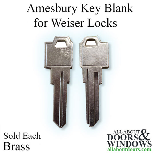 Amesbury Key Blank for Weiser Locks - Sold Each