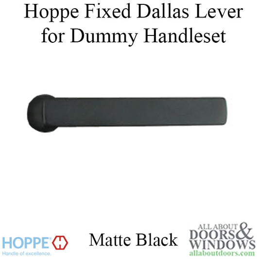 Fixed Dallas Lever Handle for Dummy Handlesets - Matte Black