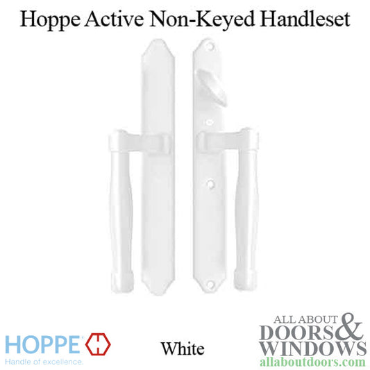 HOPPE HLS 9000 Sliding Door Handle Set Active Non-Keyed Outside White