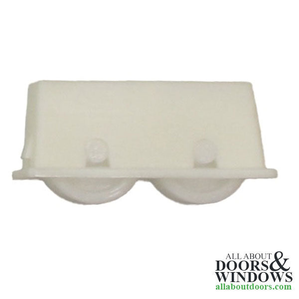 Jeld-Wen Window Roller Nylon 13/16 diameter flat nylon tandem wheel White plastic - Jeld-Wen Window Roller Nylon 13/16 diameter flat nylon tandem wheel White plastic