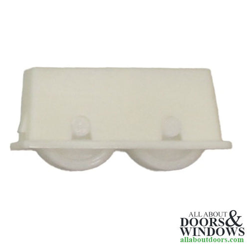 Jeld-Wen Window Roller Nylon 13/16 diameter flat nylon tandem wheel White plastic - Jeld-Wen Window Roller Nylon 13/16 diameter flat nylon tandem wheel White plastic