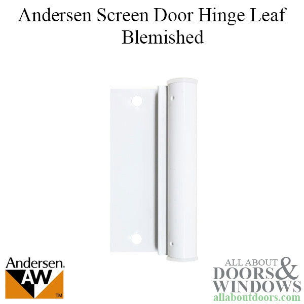 Lower Screen Door Hinge Leaf, Blemish - White - Lower Screen Door Hinge Leaf, Blemish - White