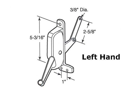 Operator, Type 2 Awning Window,  Nu-Aire LH 5-1/8 - Operator, Type 2 Awning Window,  Nu-Aire LH 5-1/8