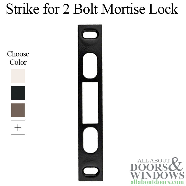 Pella 2‑Bolt Mortise Lock Strike Plate - Pella 2‑Bolt Mortise Lock Strike Plate