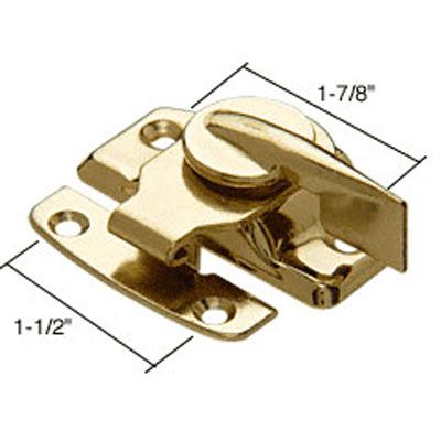 Sash / Cam Lock - Wood Sash Hardware, Stamped Steel - Polished Brass - Sash / Cam Lock - Wood Sash Hardware, Stamped Steel - Polished Brass