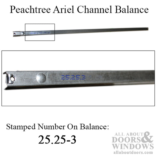 Peachtree Ariel 25-1/4-3 Channel Balance, 2460 Non-Tilt Window