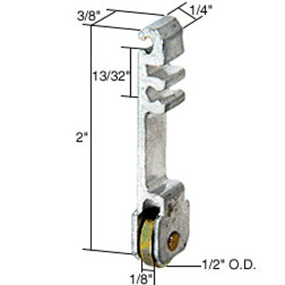 Roller Assembly (Flat) - Sliding Windows, Vertical Rail - Aluminum / Steel - Roller Assembly (Flat) - Sliding Windows, Vertical Rail - Aluminum / Steel