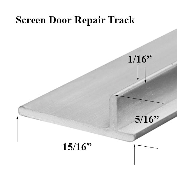 Screen Door Repair Track - Sliding Patio Door, Anodized Aluminum - 6 feet (72 inches) - Screen Door Repair Track - Sliding Patio Door, Anodized Aluminum - 6 feet (72 inches)