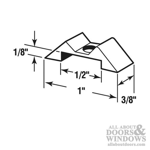 Storm Door Panel Clip Turn Buttons, Aluminum - 8 pack - Storm Door Panel Clip Turn Buttons, Aluminum - 8 pack