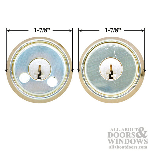 Snap-In Keyed Double Cylinder Deadbolt Lock - Polished Brass - Snap-In Keyed Double Cylinder Deadbolt Lock - Polished Brass