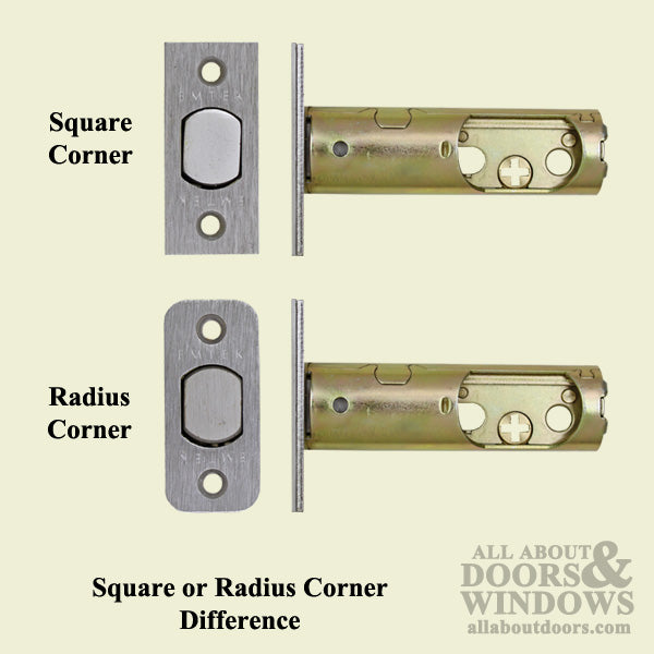 Replacement Deadbolt Latch, 2-3/8” Square Corners - Polished Brass - Replacement Deadbolt Latch, 2-3/8” Square Corners - Polished Brass