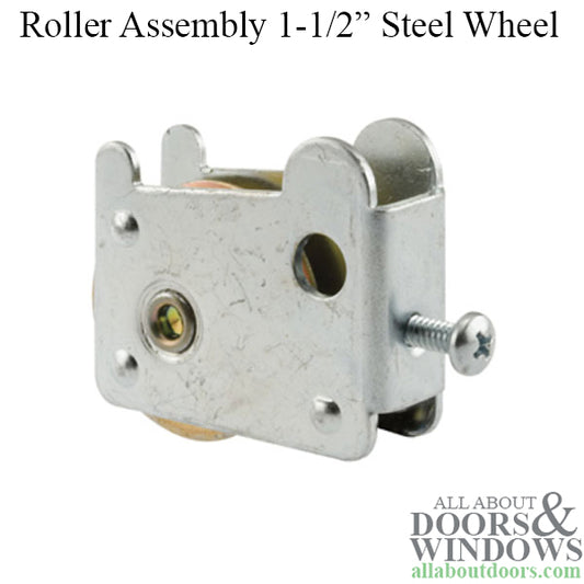 Sliding Door Roller With Steel Housing and 1.5 Inch Steel Wheel