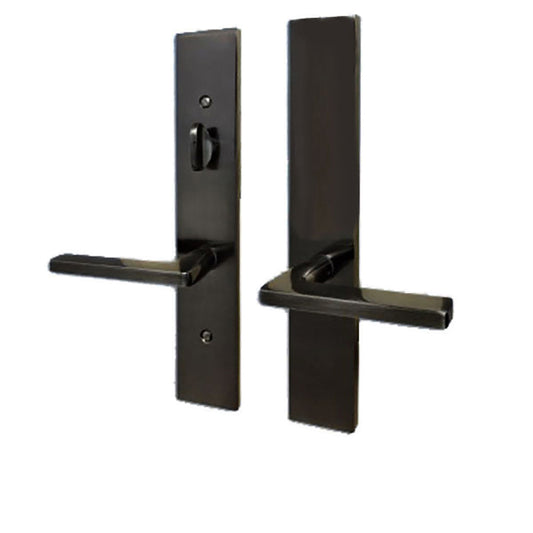 G-U Roma Handle with 55 mm Plate, Inactive with Thumbturn, Zamac - Black