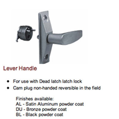 Commercial Doors Lever Handle, Left Hand - 2 Colors - Commercial Doors Lever Handle, Left Hand - 2 Colors