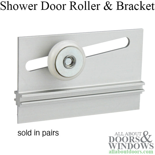 Shower Door Roller with Bracket Top Mount 3/4 Inch Outer Diameter