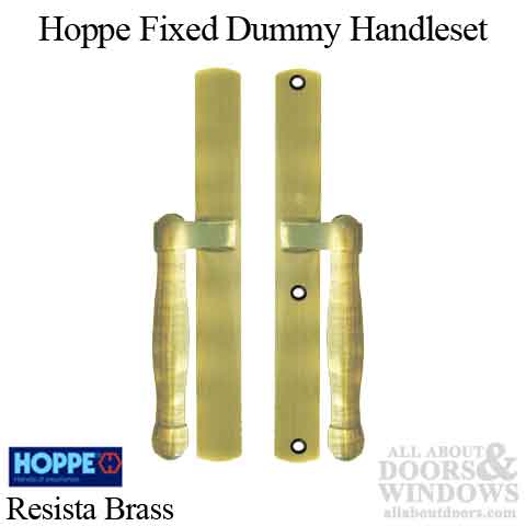 HOPPE HLS 9000 Sliding Door Handle Set Fixed Dummy Resista Brass