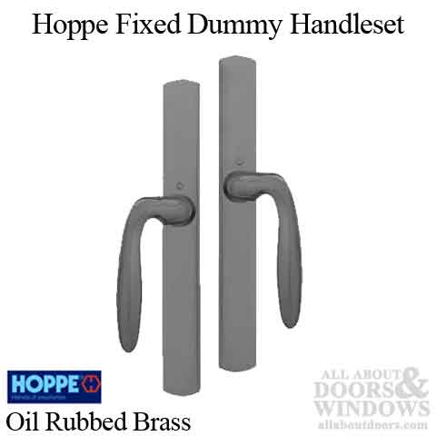 HOPPE HLS 9000 Sliding Door Handle Set with Verona Lever Fixed Dummy Oil Rubbed Brass - HOPPE HLS 9000 Sliding Door Handle Set with Verona Lever Fixed Dummy Oil Rubbed Brass