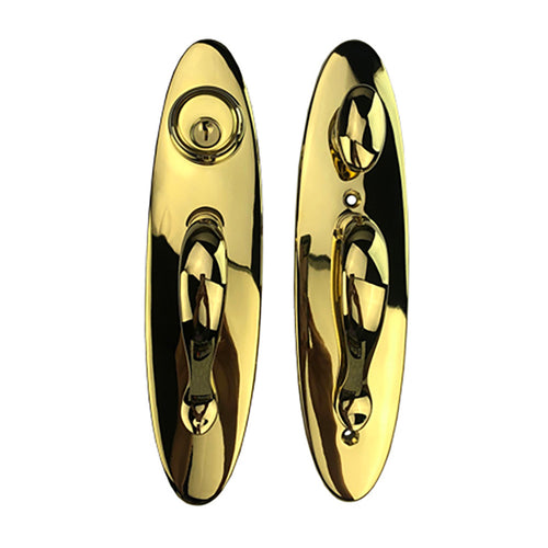 Peachtree Door Handle IPD Citadel Sliding Door Handle Set Polished Brass - Peachtree Door Handle IPD Citadel Sliding Door Handle Set Polished Brass