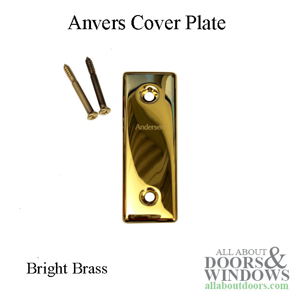 Andersen Gliding Door Cover Plate, Anvers Style - Bright Brass - Andersen Gliding Door Cover Plate, Anvers Style - Bright Brass