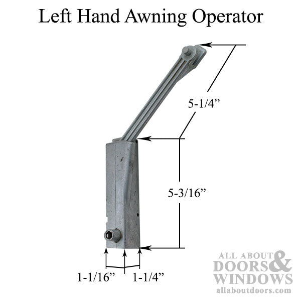 Vintage Left Hand Awning Window Operator - Vintage Left Hand Awning Window Operator