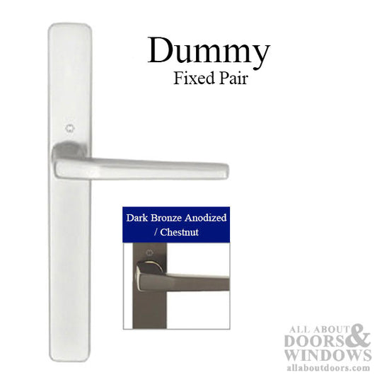 HOPPE Multipoint Lock Handleset Frankfurt 117L/ 2246 Aluminum Dummy Chestnut (F5)