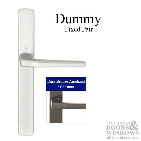 HOPPE Multipoint Lock Handleset Frankfurt 117L/ 2246 Aluminum Dummy Chestnut (F5) - HOPPE Multipoint Lock Handleset Frankfurt 117L/ 2246 Aluminum Dummy Chestnut (F5)