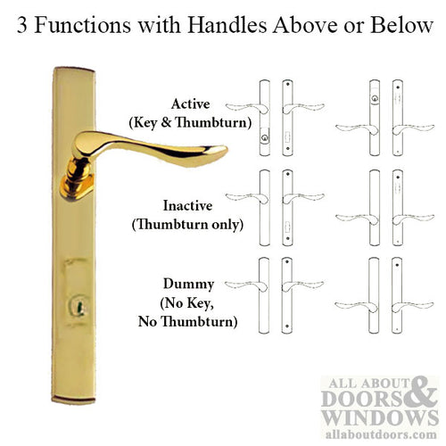 G-U Venice Lever, 30mm Plate, Active, Key and Thumbturn (Handle Above Cylinder) - Choose Color - G-U Venice Lever, 30mm Plate, Active, Key and Thumbturn (Handle Above Cylinder) - Choose Color