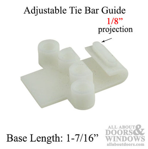 Guide, Adjustable Tie Bar,  Casement - White - Guide, Adjustable Tie Bar,  Casement - White