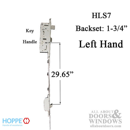 Hoppe HLS7 Lower Assembly, Active Swinghook 1-3/4" backset Hook @ 29.65"  Left Hand