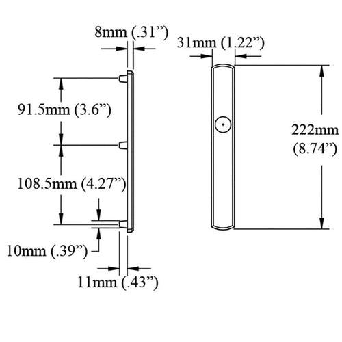 HOPPE Contemporary Exterior Backplate M216N for Inactive Handlesets - Resista Brass - HOPPE Contemporary Exterior Backplate M216N for Inactive Handlesets - Resista Brass