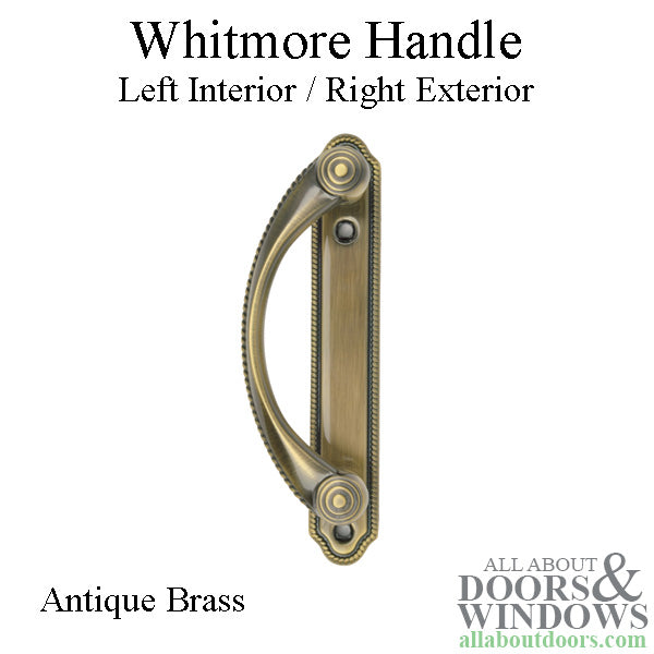 Andersen Whitmore Gliding Door Handle - Left Interior/Right Exterior - Antique Brass - Andersen Whitmore Gliding Door Handle - Left Interior/Right Exterior - Antique Brass